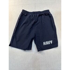 US NAVY  NAVY BLUE SHORTS PT TRUNKS SIZE MEDIUM EUC